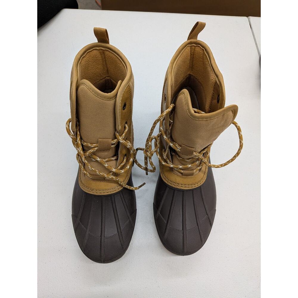Universal Thread Women’s Duck Boots Tan Brown Waterproof Lace Up Winter Boots